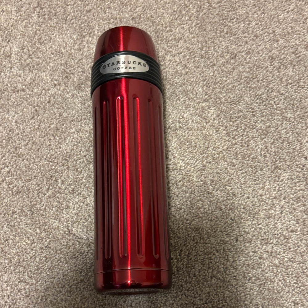 Starbucks Vintage Metallic Red bullet thermos